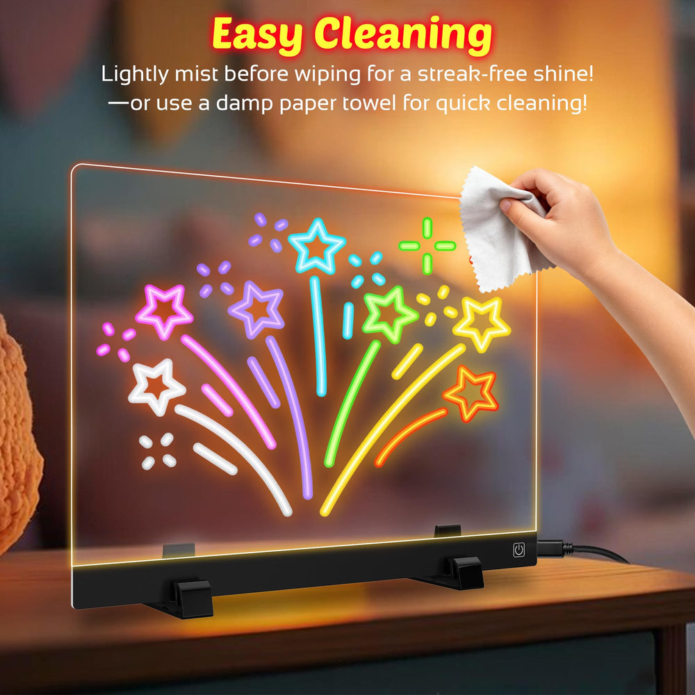 MOKOQI Kids LED drawing board portable light-up art for on-the-go