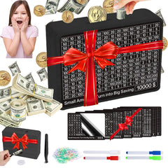 MoliDow wooden money saving box front view showing durable construction for long-term use.