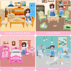 Molingxuan Princess Dollhouse bathroom suite provides elegant accessories for grooming play.