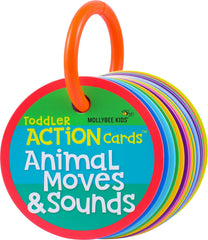 MOLLYBEE KIDS toddler action cards front card with animal moves for active play