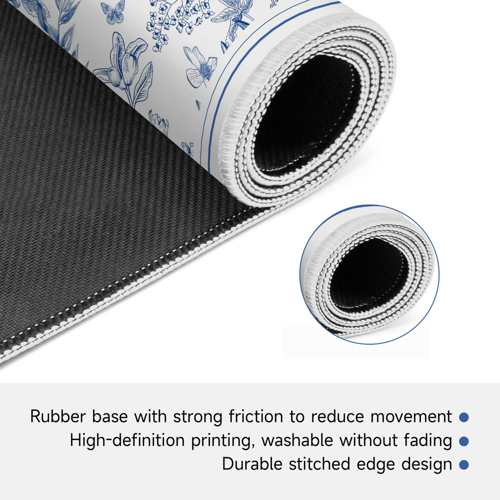 Molovsiny Mahjong Mat Durable Polyester Rubber Base emphasizes toughness and longevity.
