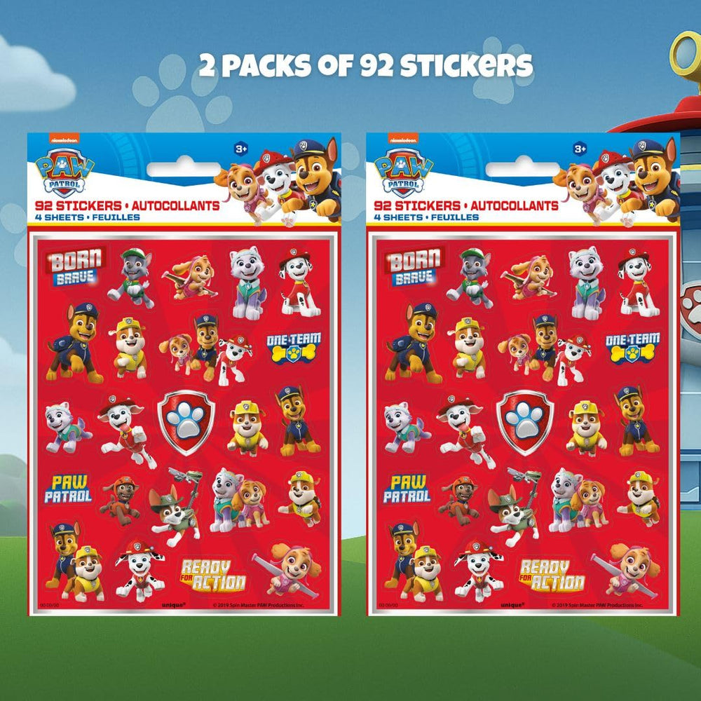 Momentko Paw Patrol stickers for decorating gifts, cards, or loot bags.