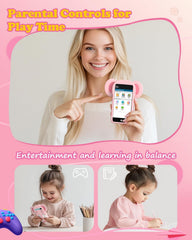 Momilla Kids Phone included charger cable supports longer play and learning sessions.