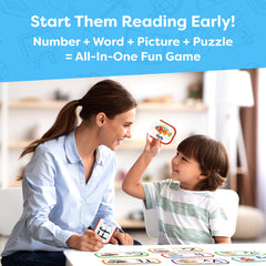 Momo & Nashi bright visuals pairing numbers and words support early math language.