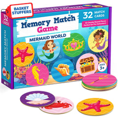 Momo & Nashi Mermaid Memory Game cards 32pc with colorful mermaid illustrations for memory play