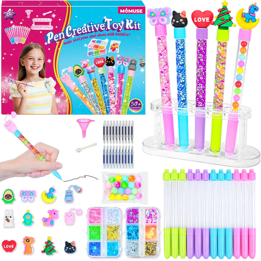 MOMUSE 50 DIY Pen Kit contents for mess-free creative projects with kids