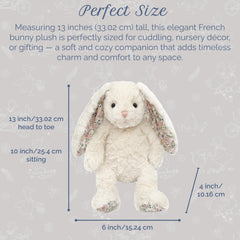MON AMI Faith bunny floral feet detail ideal for decorative accents.