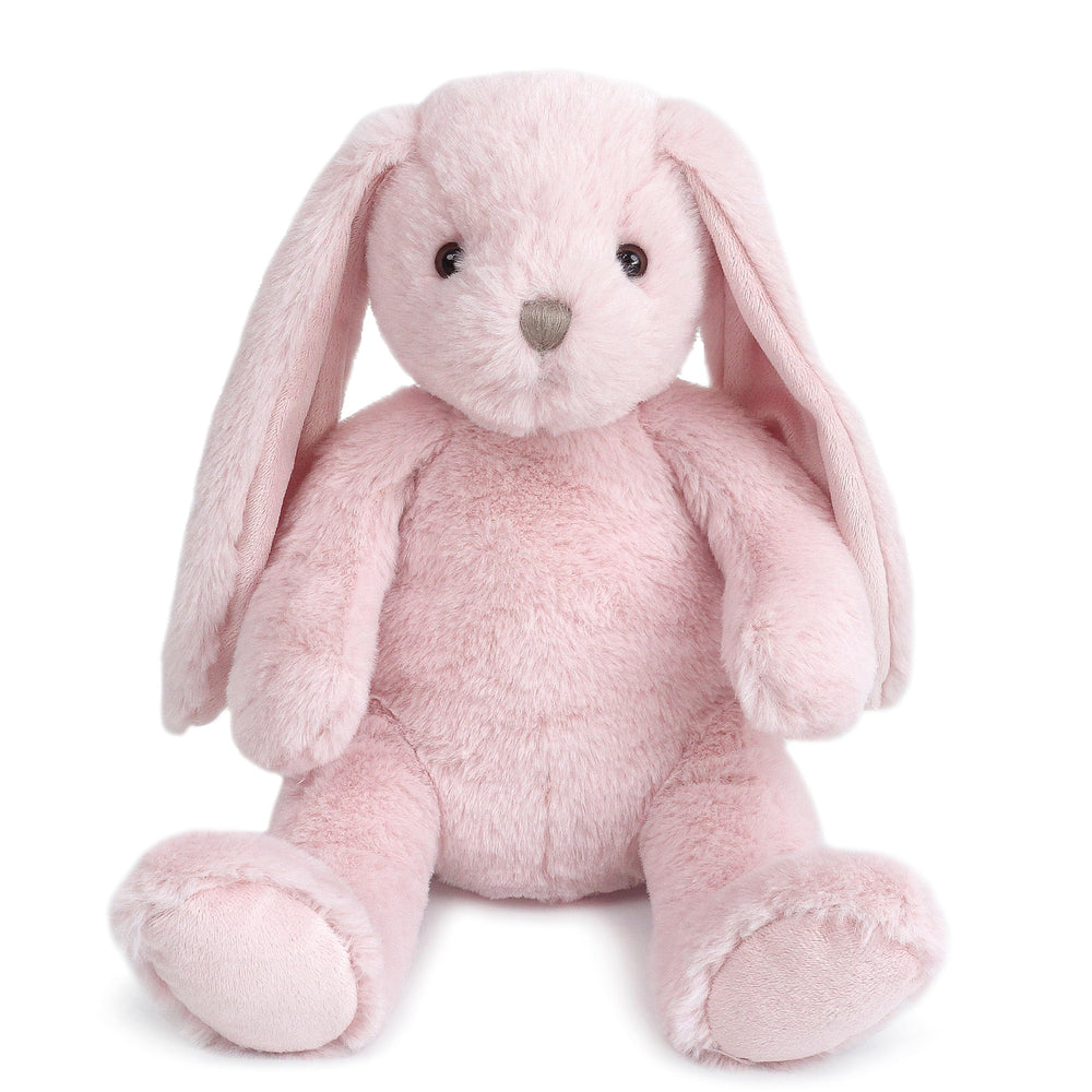 MON AMI Rosie the Bunny plush, pink 13-inch cuddle buddy for nursery decor.