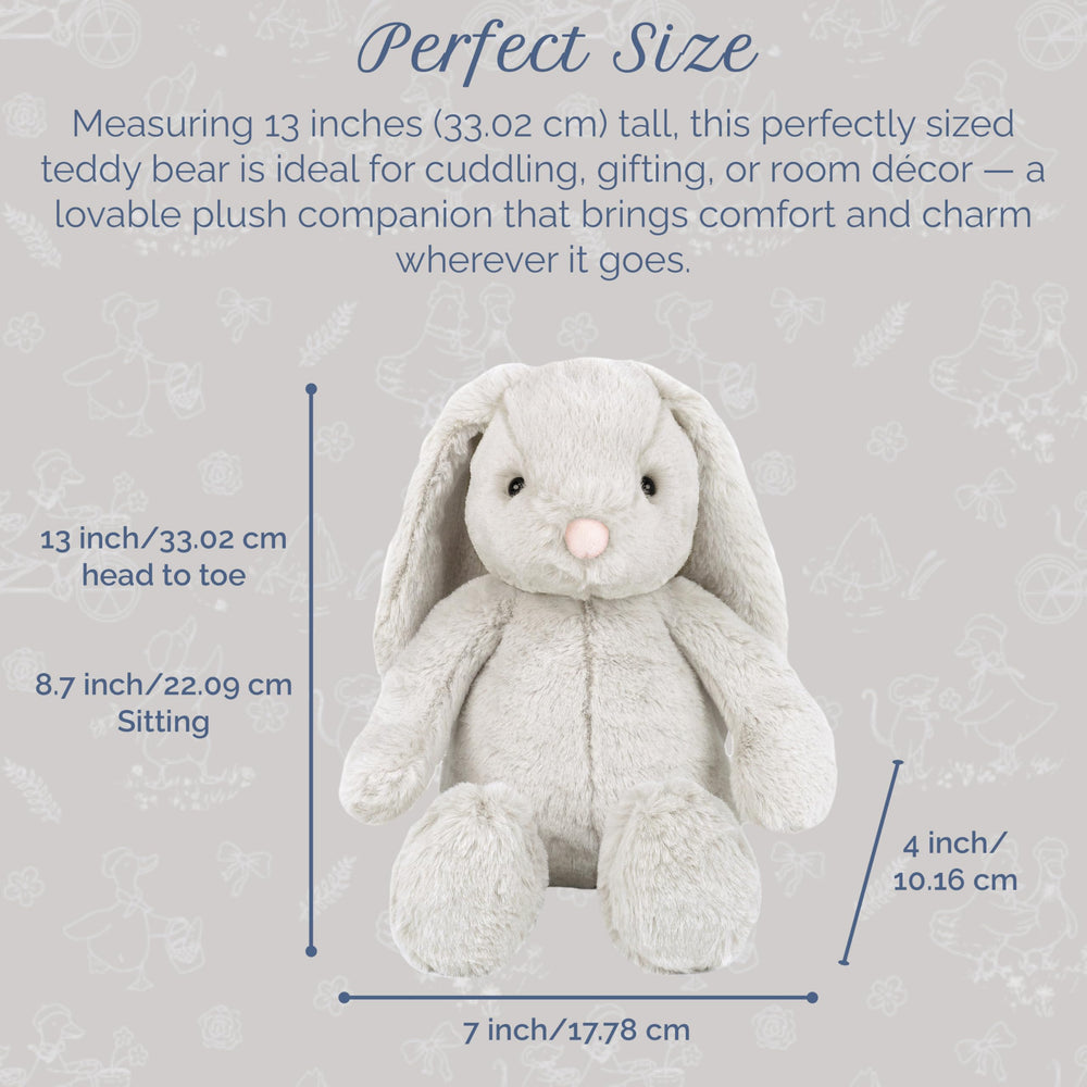 MON AMI Sterling Bunny embroidery details add charm and character.
