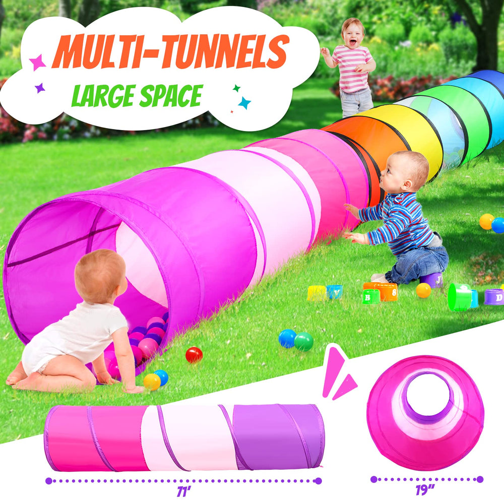 Moncoland collapsible pop-up tunnel is easy to store and transport