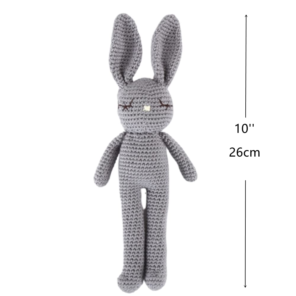 Moni's Choice handmade crochet bunny grey soft stuffed friend