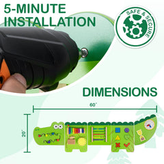 Monläurd Crocodile Busy Board engaging children without screens