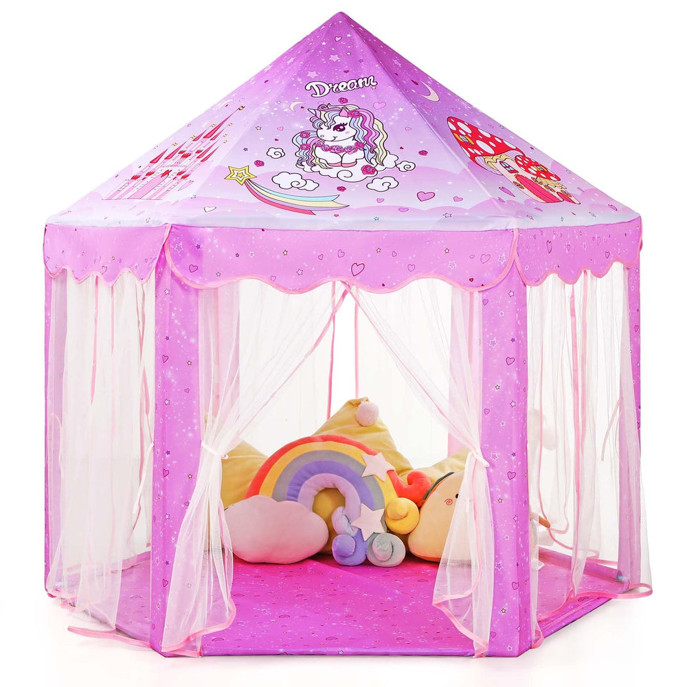 Monobeach Princess Tent unicorn castle for cozy indoor playtime.