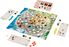 Monolith Tower Up resource-pile highlights game components fueling strategic decisions.