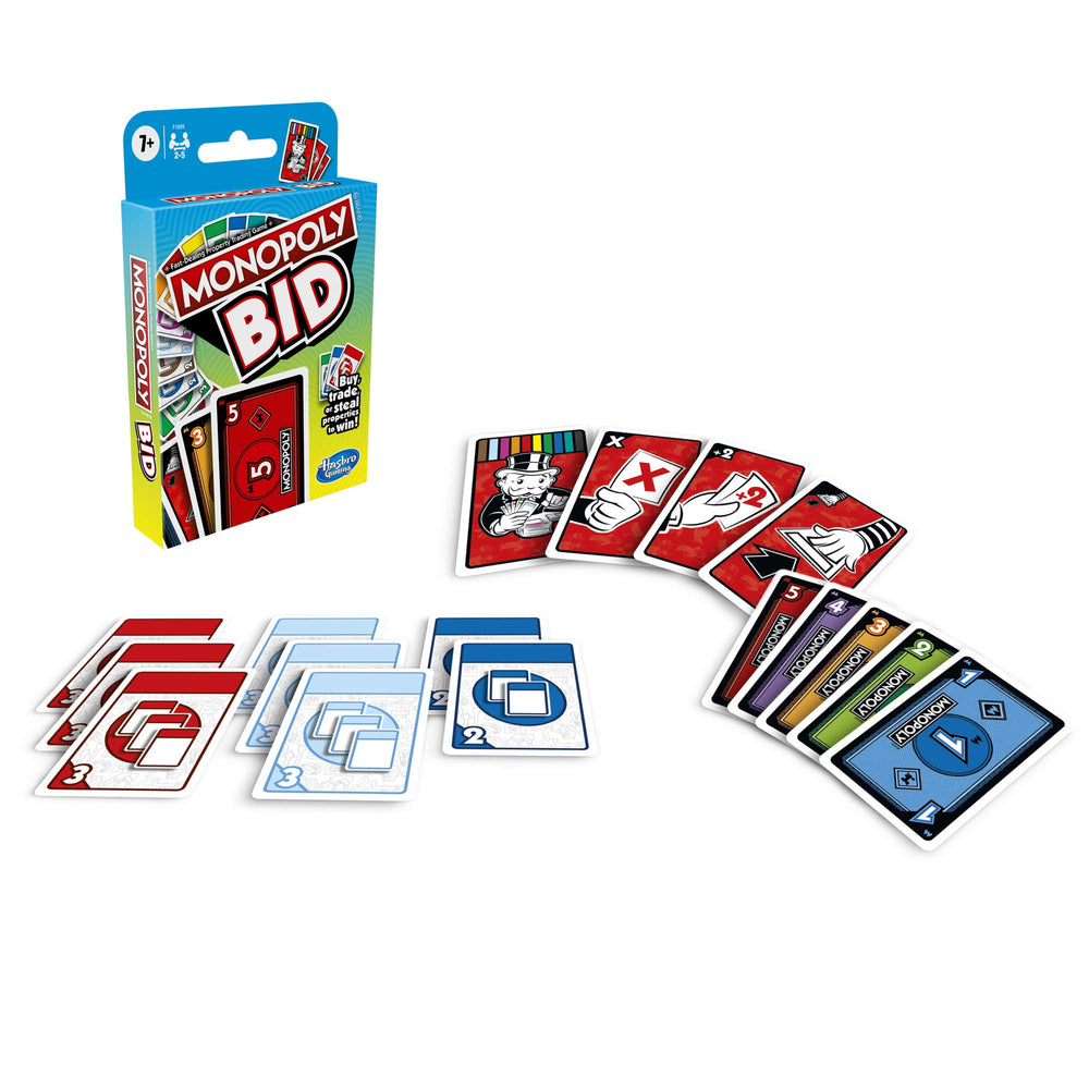 Monopoly Bid blind auction in progress with money cards