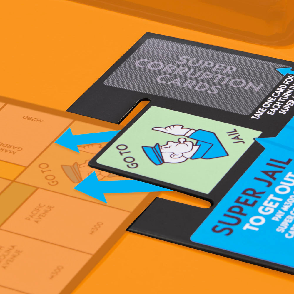 Monopoly Go to Jail Super Jail space card highlighted during play