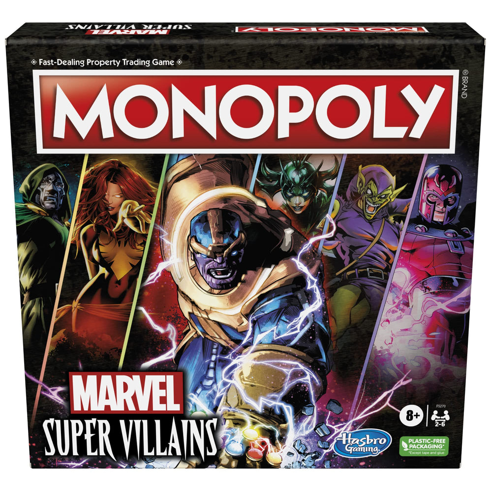 Monopoly Marvel Super Villains tokens set featuring iconic villains for dynamic play.