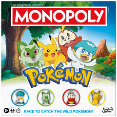 Monopoly Pokémon Edition gameboard with colorful locations for family game night