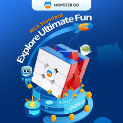 Monster Go MG 356 v2 3x3 cube in a solved state demonstrates stability.