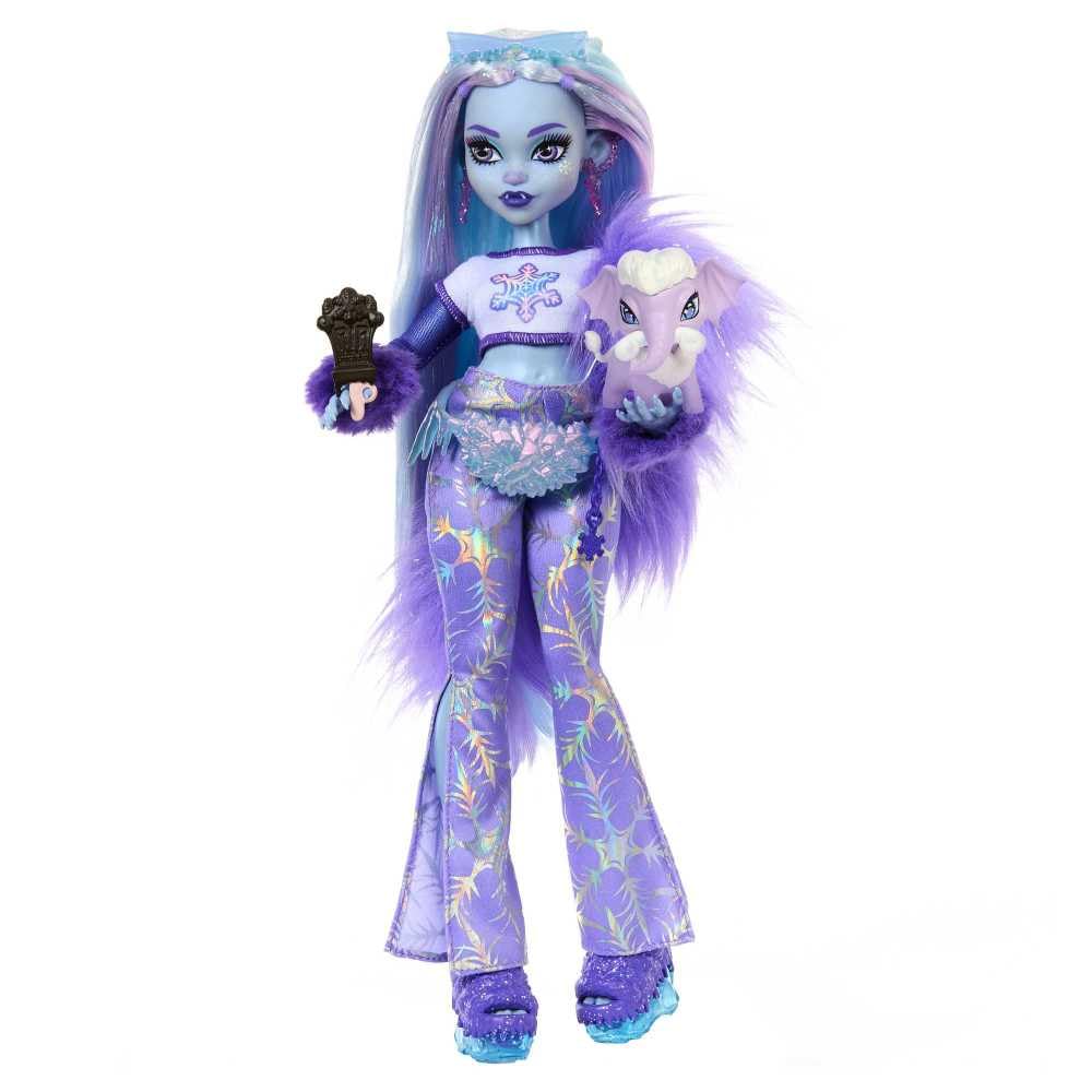 Monster High Abbey Bominable doll in snow-inspired outfit for imaginative play
