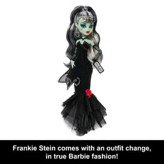 Monster High Frankie Stein with lightning bolt sunnies enhances stylish daytime pretend play.