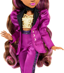 Monster High Clawdeen Wolf crescent moon handbag with interior pocket for accessories
