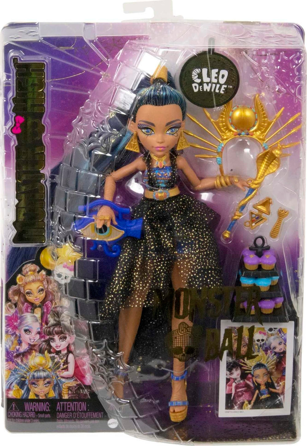 Monster High Cleo De Nile cupcake stand and fork boost party storytelling and sharing.