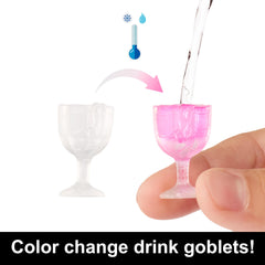 Two color change drink goblets transform when dipped in cold water