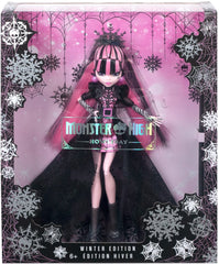 Monster High Draculaura doll with belt and glitter neckline for enhanced styling.