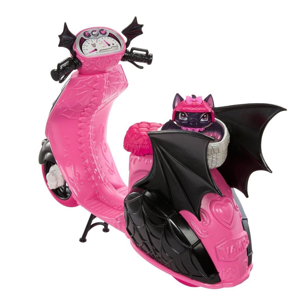 Monster High Draculaura scooter display-ready, great for shelf setups and dioramas.