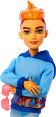 Monster High Heath Burns with tinted sunglasses for stylish seaside play.