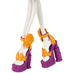Sheer hem and candle-wax heels provide dramatic flair on Skelita Calaveras