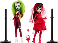 Monster High Skullector Beetlejuice-Lydia duo in deluxe packaging, ready for display.