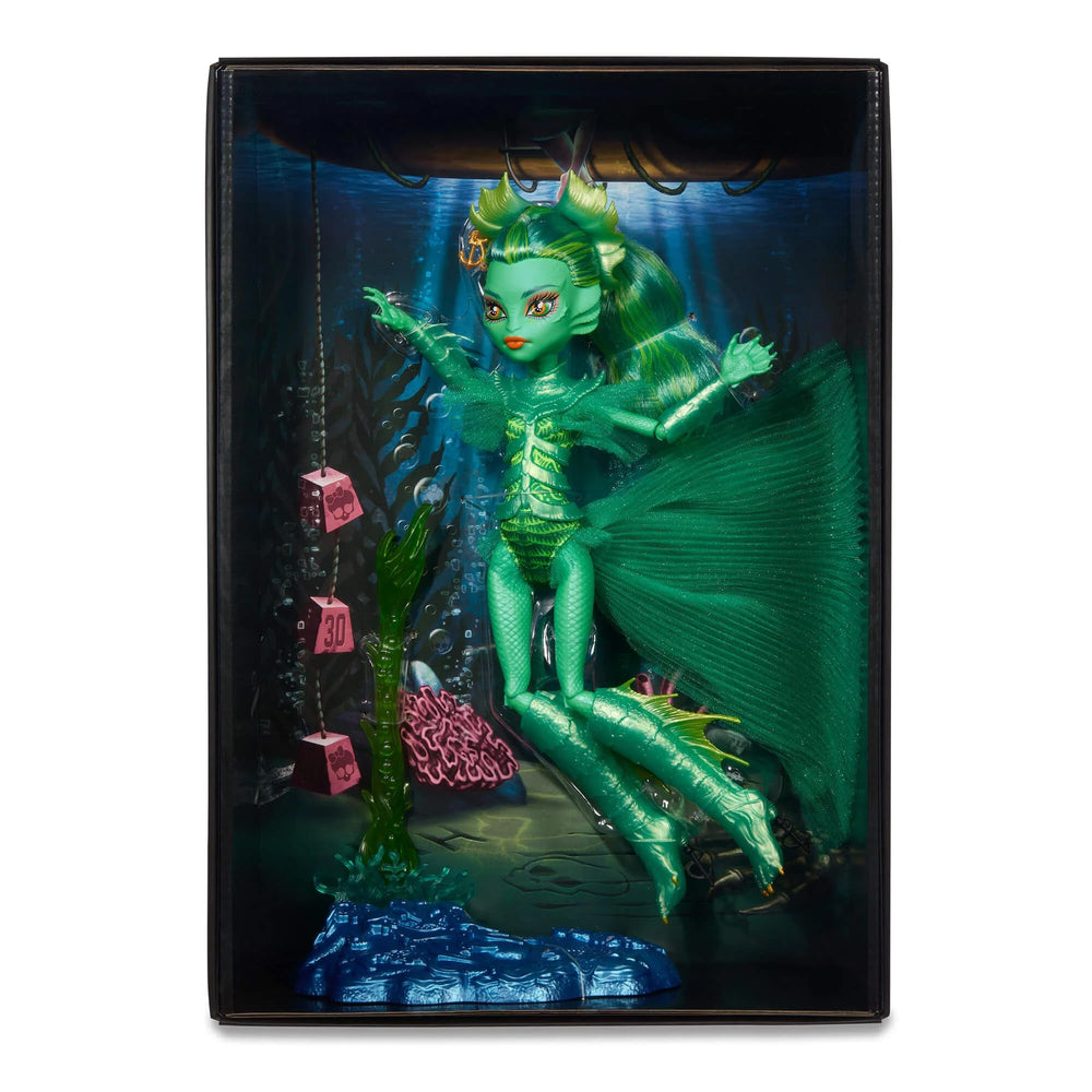 Monster High Skullector Creature from The Black Lagoon doll, new face sculpt detail for exclusivity
