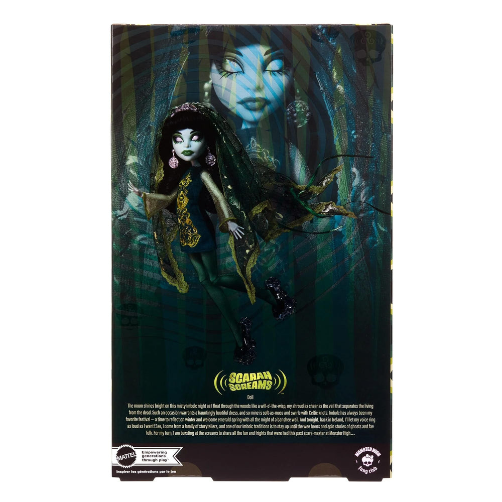 Monster High Skullector Scarah Screams Screamium packaging preserves display quality.