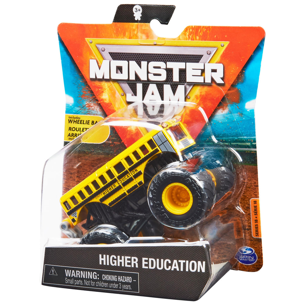 Monster Jam 1:64 truck with molded driver for realism.