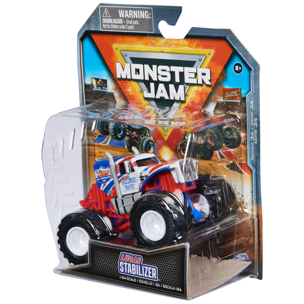 Monster Jam 1:64 truck pose in action for epic stunt-inspired play sessions.