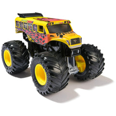 Monster Jam 2025 1:64 Classroom Crusher School Bus side graphics for bold collectible detail.