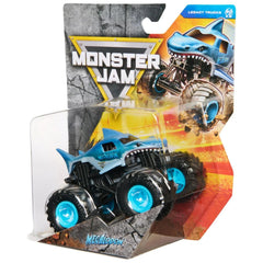 Monster Jam Megalodon 1:64 chassis view captures authentic scale and build quality