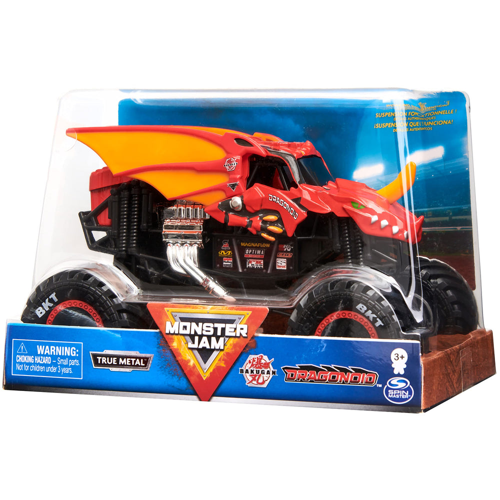 Monster Jam Bakugan Dragonoid 1:24 tires emphasize traction for play and stunts