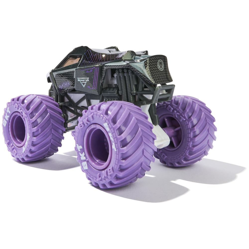 Die-cast metal chassis with stylized rims sparks imaginative battles.