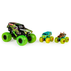Monster Jam Curse of the Gasoline Mystery Machine 1:64 scale truck with authentic chassis.