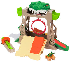Monster Jam Dragon Dungeon of Doom playset front view with immersive graphics for imaginative play.