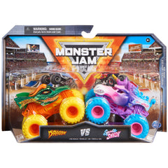 Monster Jam Dragon vs Sparkle Smash 1:64 trucks for epic showdowns and imaginative play
