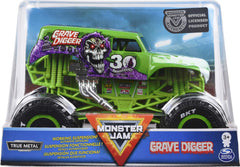 Monster Jam Grave Digger 1:24 front view highlights bold graphics for display