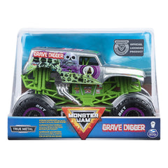 Monster Jam Grave Digger 1:24 front view shows authentic details and rugged style.