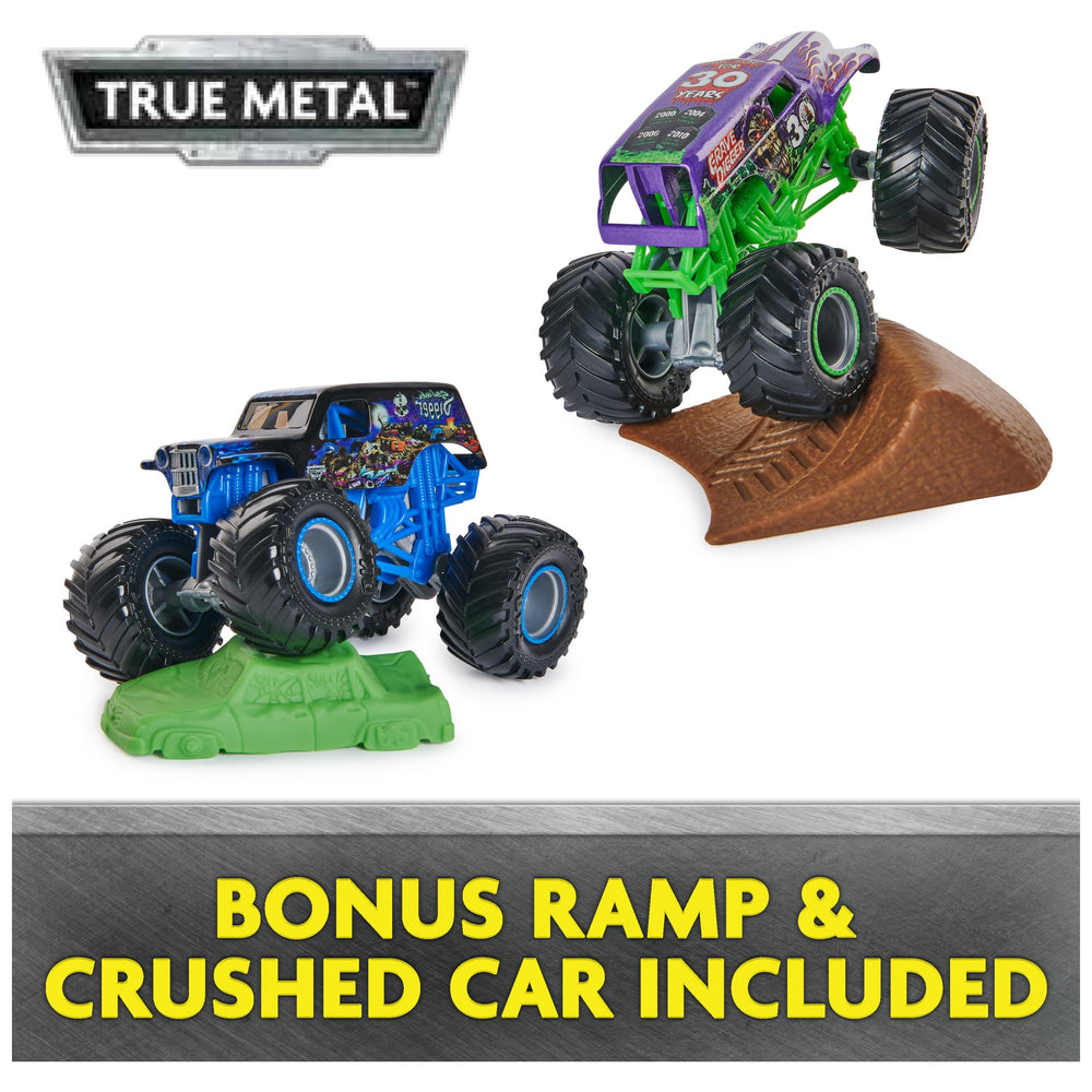 Crushed car accessory from the Grave Digger 40th Anniversary set for dramatic play.