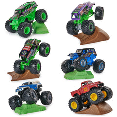 Stylized chassis and authentic graphics enhance Grave Digger replicas.