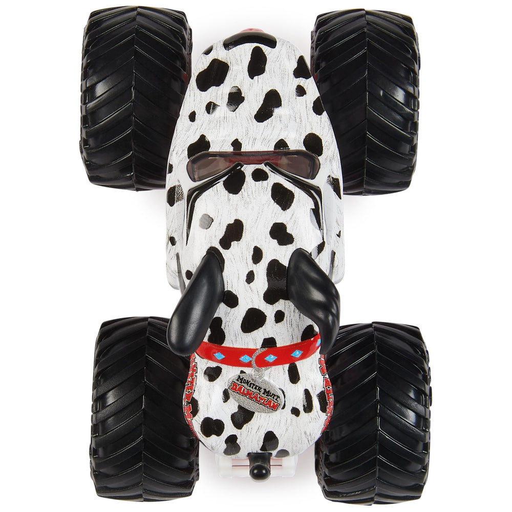 Monster Jam includes 1:64 scale truck in pack for affordable collection.