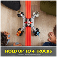 Landing ramp ready for dramatic truck drops